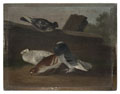 KatNr 201   Johann Jacob Beck (in der Art von), Vier Tauben. Wohl um 1840/ 1850.