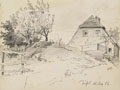 KatNr 004   Wilhelm Claudius "Dörfel" / "Arnsdorf" / Hühnerschar zwischen Bäumen. 1873– 1886.