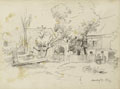 KatNr 4 Wilhelm Claudius "Dörfel" / "Arnsdorf" / Hühnerschar zwischen Bäumen. 1873– 1886.