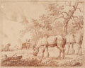 KatNr 24 Johann Christian Klengel, Sieben Hirten- und Weideviehdarstellungen. Wohl 1st quarter 19th cent.