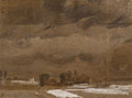 KatNr 16 Christian Friedrich Gille, Fünf Bleistiftzeichnungen. 1850er - 1870's.