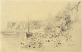 KatNr 108   Oskar Zwintscher "Bei Diesbar an der Elbe". 1892.