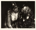 KatNr 146   Hans Theo Richter "Kopf des Maler und Modell" / "Sitzende Frau, das Kind beobachtend" / "Schützende Hände". 1957 / 1959/ 1968.
