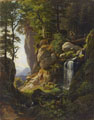 KatNr 212   Carl Gustav Adolf Thomas "Motiv aus dem Kamnitzgrunde in Böhmen". Wohl 1863.