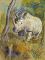 KatNr 442   Hans (Johann) Clar "Afrik.[anisches] Nashorn" / "Leopard" / "Giraffen" / "Orang Utan" / "Zebras". 1st half 20th cent.