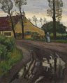 KatNr 264   Gustav Wittschas, Dorfstraße in Ostpreußen (Nidden?). Wohl um 1900.