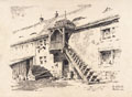 KatNr 720 Otto Reinhardt Loschwitz – Rißweg / "Dresden – Käufferstraße [?] – Frauen-Kloster" / "Dresden – alter Hof am Klosterplatz" / Leubnitz / Dresden-Nord im Grund. Um 1950.