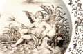 KatNr 851 Teller mit Putto als Neptun. Ignaz Preissler (zugeschr.). Wohl Breslau. Wohl um 1725.