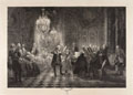 KatNr 387   Franz August Börner (nach Adolph von Menzel) "Flötenkonzert Friedrich des Großen in Sanssouci". 1902.
