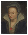 KatNr 188   Hieronymus van Kessel (in the manner of), Portrait of a courtly lady. Probably 1st quarter 17th cent.