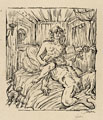 KatNr 493   Alfred Kubin "Samson und Delila". Vor oder um 1922.