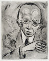 KatNr 513&nbsp;&nbsp; Hermann Max Pechstein "Der Kritiker" (Dr. Paul Fechter). 1921.