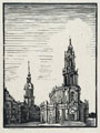 KatNr 435 Siegfried Berndt, Brücke / Dresden-Hofkirche. 1920er Jahre / späte 1930's.