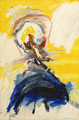 KatNr 346   Wolfram Adalbert Scheffler, Figur vor Gelb. 1982.