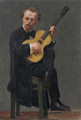 KatNr 073   Paul Wilhelm (zugeschr.), Porträt eines Gitarristen. Wohl um 1908.