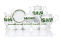KatNr 668   Kaffeeservice für fünf Personen "Voller grüner Weinkranz" aus dem Service "Schlangenhenkel". Meissen. 1850– 1924.
