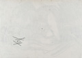 KatNr 485 Curt Querner "Liegender weiblicher Akt von vorn mit angezogenen Beinen". 1968.