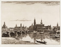 KatNr 264   Georg Jahn "Dresden mit Kahn". Um 1934.