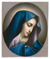 KatNr 673   Bildplatte "Mater Dolorosa". Nach Carlo Dolci. Meissen. Wohl late 19th cent.