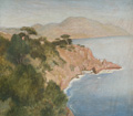 KatNr 062   Bruno Paul Seener, Italienische Küstenlandschaft (Amalfitana?). 1920's.