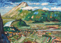 KatNr 078   Joseph Fritz Zalisz, Blick auf Kufstein (Tirol). Um 1920.