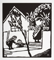 KatNr 394   Gabriele Münter "Blumengießen". Um 1912.