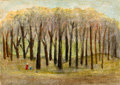 KatNr 226 Paul Schultz-Liebisch, Märkisches Dorf / "Ein Novembertag". 1986/ Wohl 1970er/ 1980's.