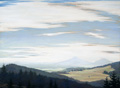 KatNr 393   Willy Müller-Lückendorf "Blick zum Roll und Tölz" (Rollberg und Tolzberg). 1932.