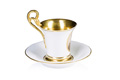KatNr 744 "Porträttasse "Friedrich August, Herzog von Sachsen, Mitregent von König Anton dem Gütigen". Meissen. 1820's.