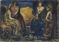 KatNr 357   Ludwig von Hofmann, Vier Frauen im Gespräch. 1st quarter 20th cent.