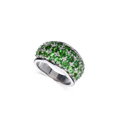 KatNr 886   Pavé-Ring mit Turmalinen und Brillanten. Wohl John C. Rinkler, USA. 21st cent.
