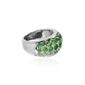 KatNr 886 Pavé-Ring mit Turmalinen und Brillanten. Wohl John C. Rinkler, USA. 21st cent.