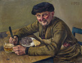 KatNr 101   Georg Siebert "Bauer beim Frühstück". 1930.