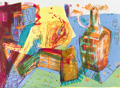 KatNr 668 Verschiedene Künstler "'Rührt Euch' – Jubiläumsmappe 1 Jahr Galerie EIGEN + ART". 1986.