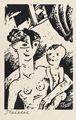 KatNr 421   Oskar O. Treichel "Mädchen mit Puppe". 1919.