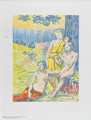 KatNr 385 Maximilian Luce  / Hippolyte Petitjean "Hochöfen" / "Dekorativer Entwurf" (Flötenspieler). 1898.