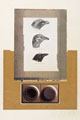KatNr 138 Lutz Fleischer, Fünf Collagen "Elektrizität & Ornithologie (Strom & Vogeln)". 1997.