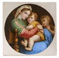 KatNr 641&nbsp;&nbsp; Bildplatte "Madonna della Seggiola". Nach Raffael. Meissen. Wohl late 19th cent.
