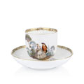KatNr 621&nbsp;&nbsp; Tasse mit Untertasse "Watteaumalerei". Meissen. Um 1750/ 1760.