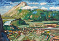 KatNr 088&nbsp;&nbsp; Joseph Fritz Zalisz, Blick auf Kufstein (Tirol). Um 1920.