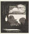 KatNr 254 Edward Henry Gordon Craig "Der weiße Fächer" und vier weitere Bühnenbilder. 1907.