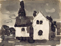 KatNr 318&nbsp;&nbsp; Albert Wigand "Kirche in der Eifel". 1934.