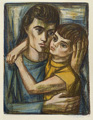KatNr 345&nbsp;&nbsp; Ernst Bursche, Mutter und Kind (Olly Bursche mit Stefan, zwei Abzüge). 1957.