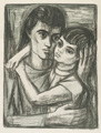 KatNr 345 Ernst Bursche, Mutter und Kind (Olly Bursche mit Stefan, zwei Abzüge). 1957.