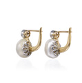 KatNr 640 A pair of natural pearl and diamond earrings. Probably jeweller H. V. Voges, Dresden. Around 1920.