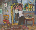 KatNr 136&nbsp;&nbsp; Hans Jüchser "Atelierscene". 1963.