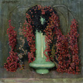 KatNr 078&nbsp;&nbsp; Georg Tappert "Hellgrüne Vase mit japanischen Beeren". 1906–1909.