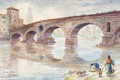 KatNr 242&nbsp;&nbsp; Alfred Gelbhaar "Verona – Italien, Ponte Pietra" / "Rom". 1929.
