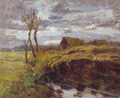 KatNr 081&nbsp;&nbsp; Sophie Wencke, Torfstich am Morgen. 1st half 20th cent.