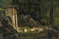 KatNr 7 Alexandre Calame und Eugène Verboeckhoven "Landschaft mit kleiner Kapelle und Tieren". 1840.
